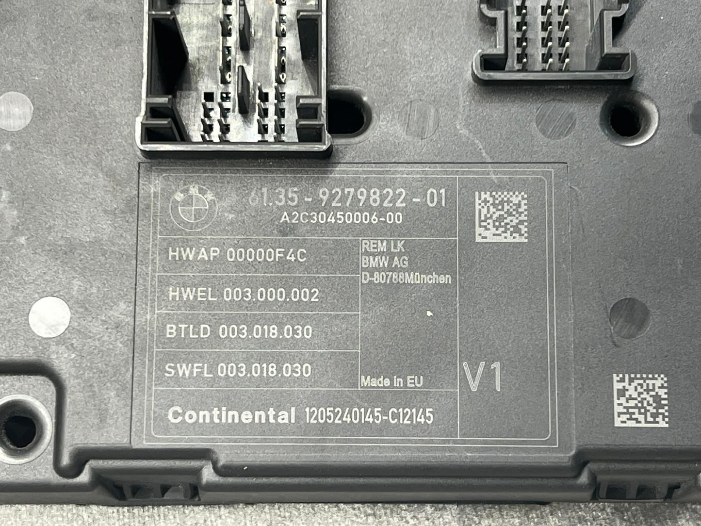 BMW 1 2 3 4 SERIES BODY CONTROL MODULE 9279822