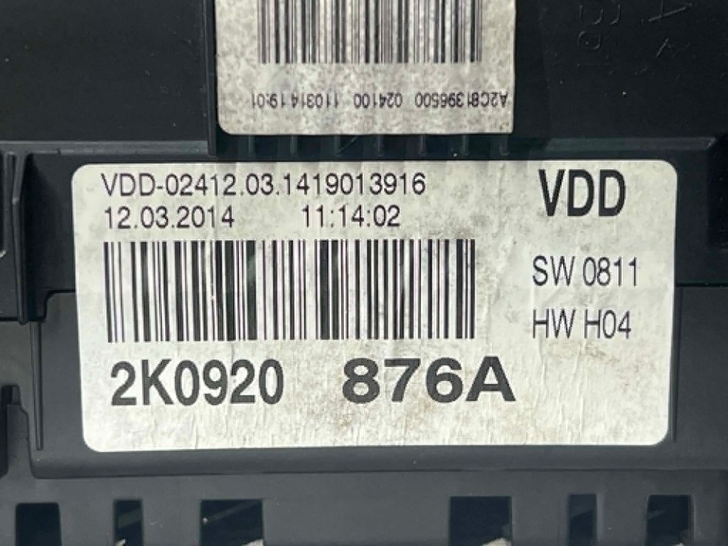 VOLKSWAGEN CADDY 1.6 DIESEL 2011-2020 AUTOMATIC INSTRUMENT CLUSTER 2K0920876A