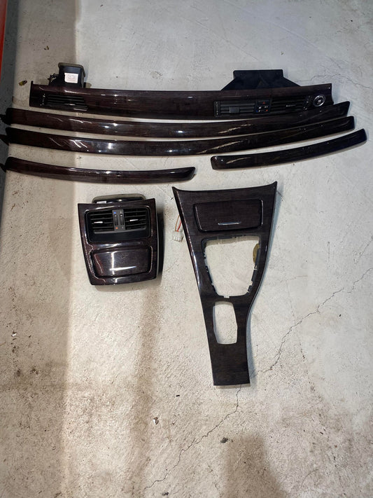 BMW 3 SERIES E92 E93 DARK WOODGRAIN TRIM SET W/CIC CUT OUT