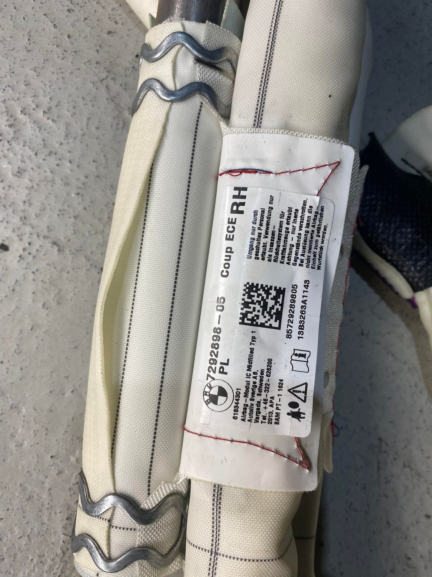 BMW 4 SERIES F32 RIGHT CURTAIN AIRBAG 7292898