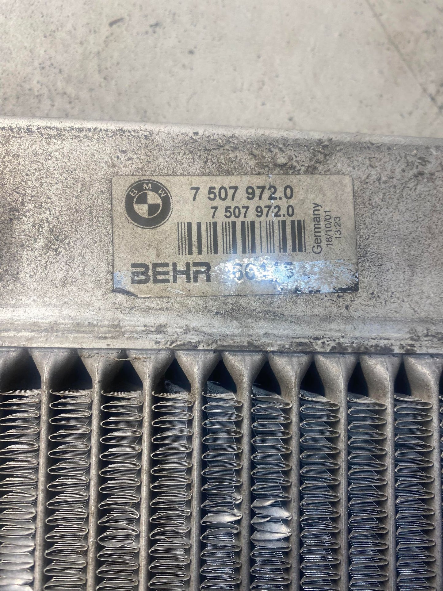 BMW 7 SERIES E65 E66 N62 ENGINE COOLING RADIATOR 7507972
