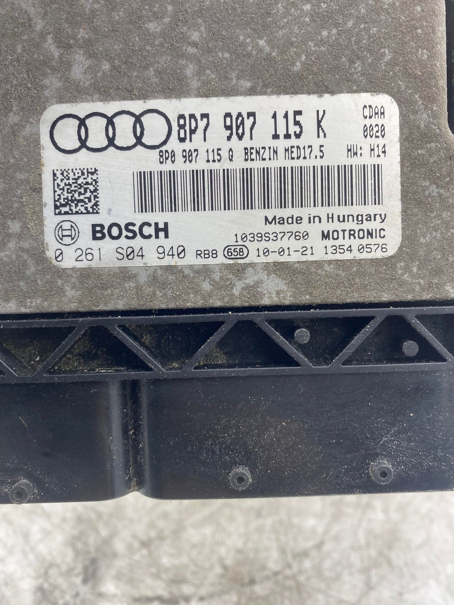 2007 AUDI A3 1.8 T FSI 8P BZB ENGINE CONTROL UNIT ECU 8P7907115K