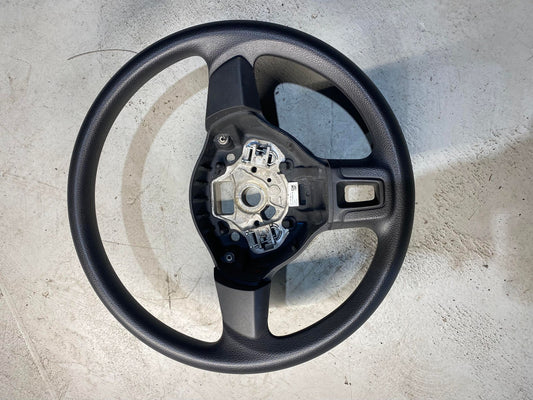 VOLKSWAGEN POLO 6R BLACK LEATHER STEERING WHEEL 6R0419091