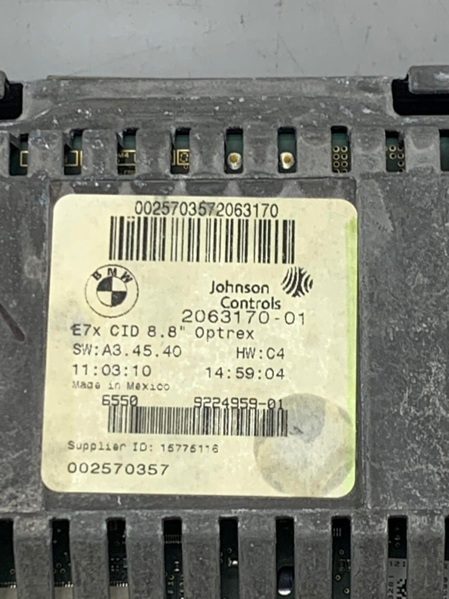 BMW SERIES X5 E70 DISPLAY SCREEN 9224959