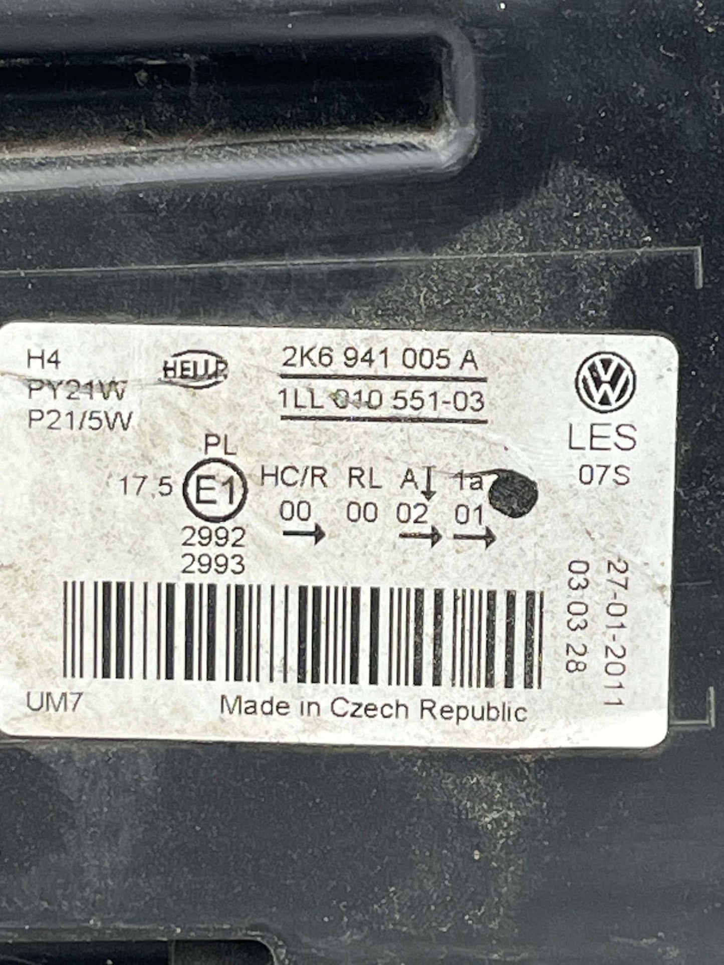 VW CADDY 2004 -2010 LEFT HEADLIGHT 2K6941005