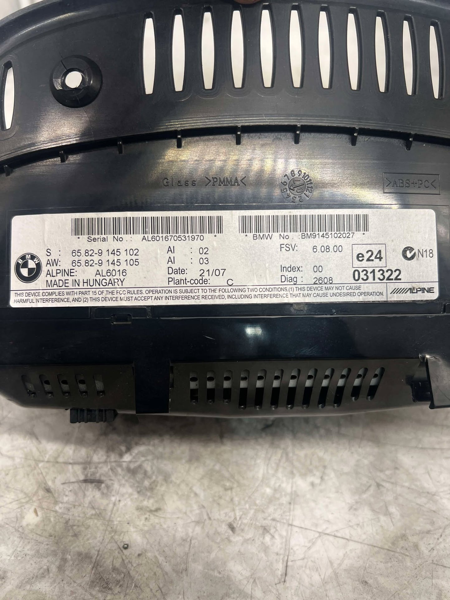 BMW 3 5 6 SERIES E90 E60 E63 CCC PROFESSIONAL 8.8INCH IDRIVE DISPLAY LCD 9145102
