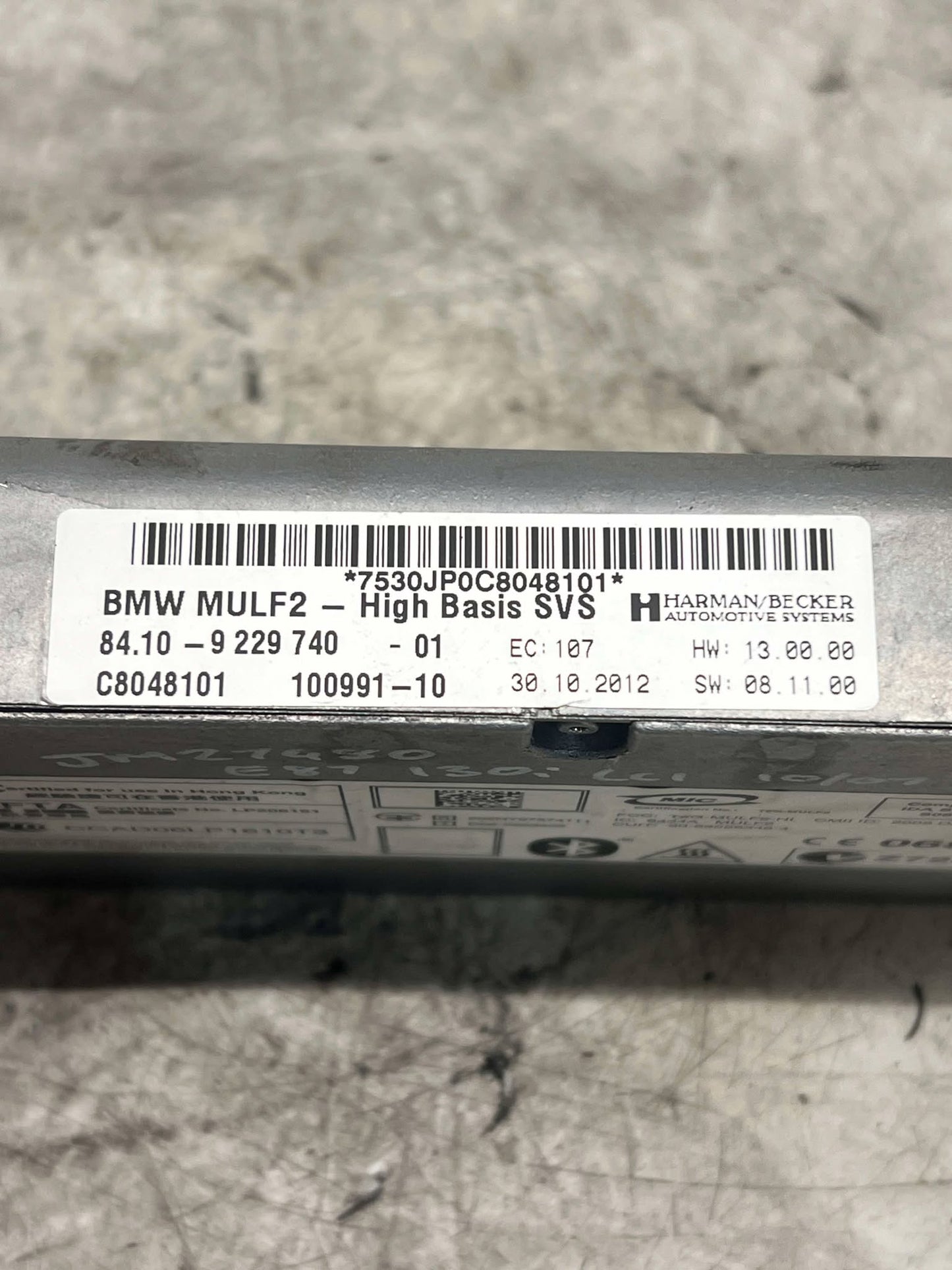 BMW 1 3 SERIES E82 E87 E88 E90 E92 BLUETOOTH MODULE MULF2 BLUE PLUG TYPE 9229740
