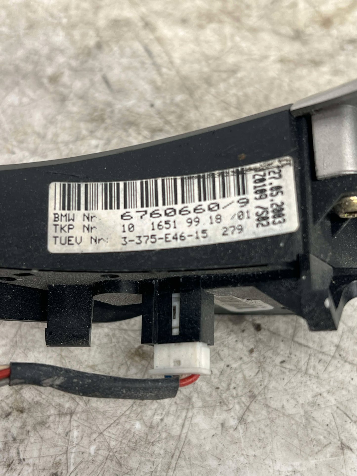 BMW 3 SERIES E46 STEERING WHEEL MULTIFUNCTION BUTTON 6760660