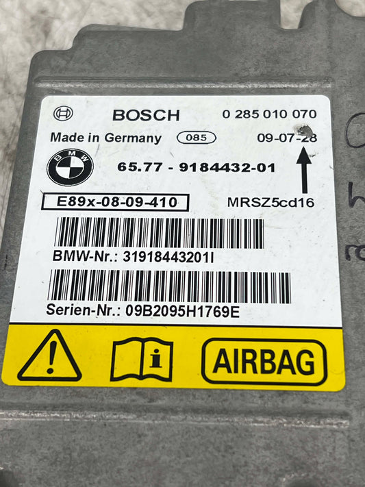 BMW 1 3 X1 SERIES E81 E87 E90 E91 CONTROL UNIT AIRBAG ECU NO CRASH DATA 9184432