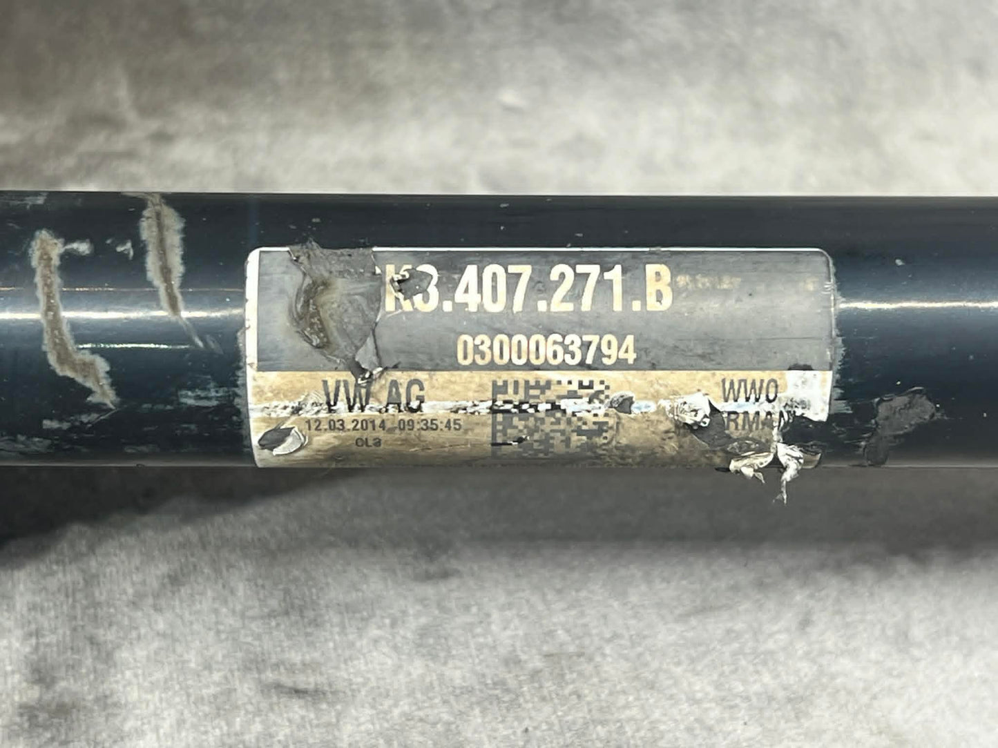 VW CADDY 1.6 2010-2015 DRIVE SHAFT LEFT 2K3407271B