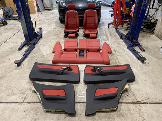 BMW 1 SERIES E82 COUPE CORAL RED COMPLETE INTERIOR