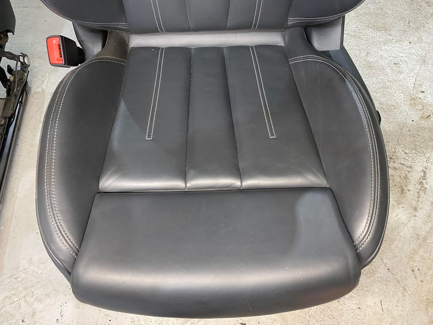 AUDI A5 S5 S-LINE BLACK LEATHER FRONT SEATS PAIR