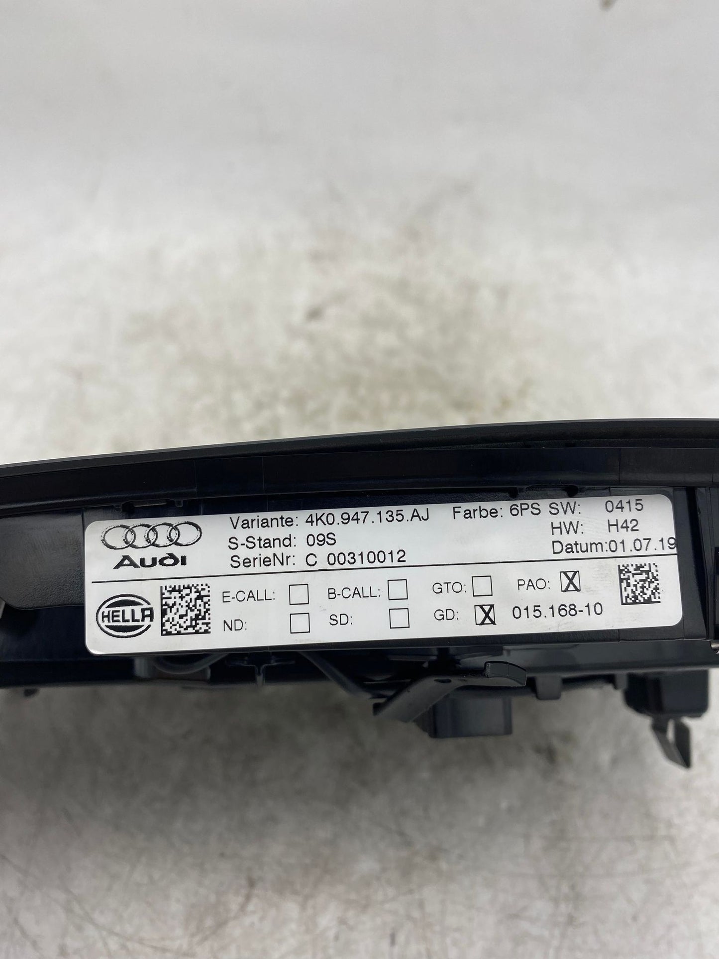 AUDI A5 8T INTERIOR ROOF LIGHT PANNEL BLACK 4K0947135