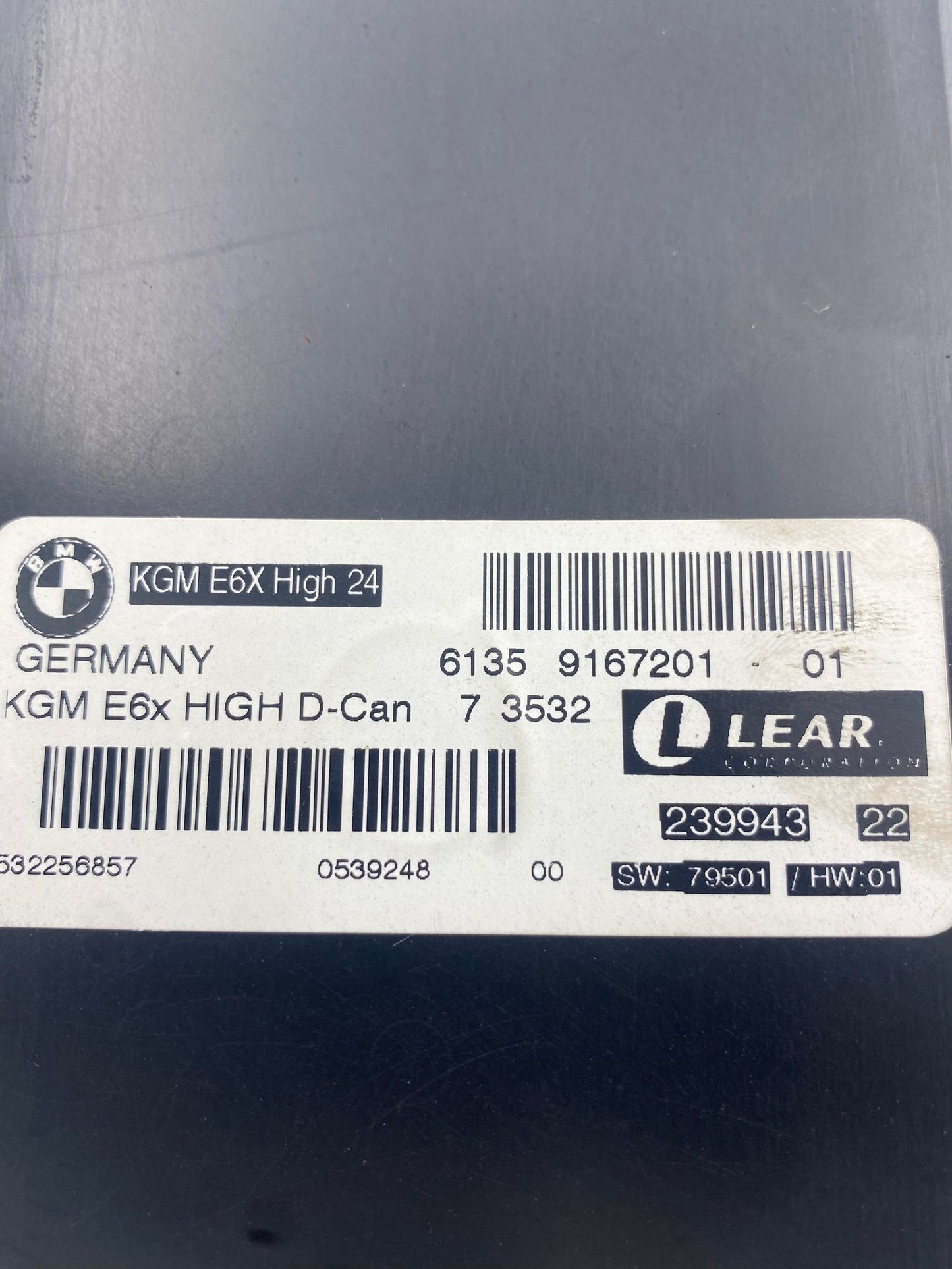 BMW 5 SERIES E60 GATEWAY CONTROL MODULE 9167201