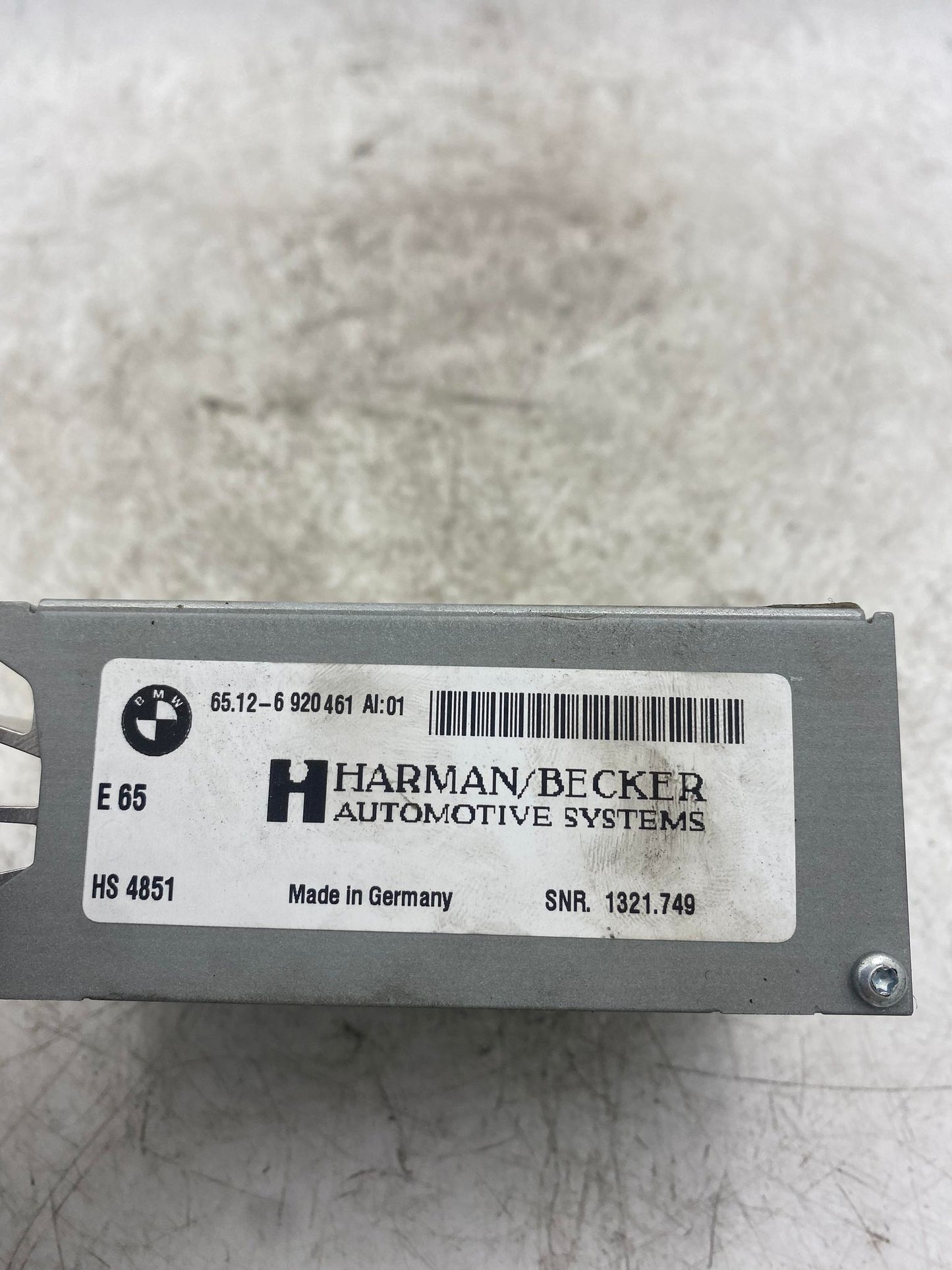 BMW 5 6 7 SERIES E60 E61 E63 E65 AMPLIFIER STEREO HIFI HARMAN/BECKER 6920461