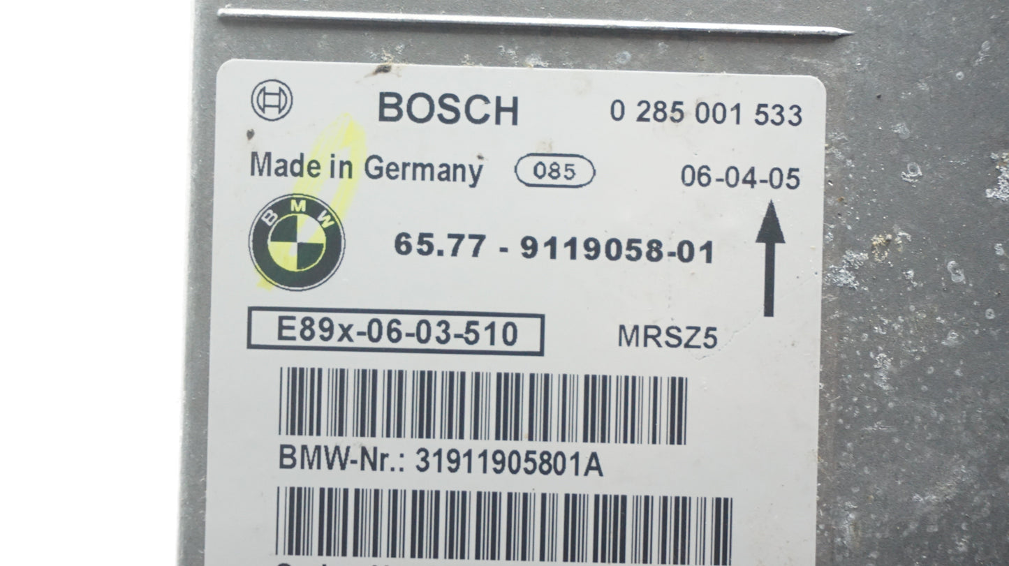 BMW 1 3 X1 SERIES E81 E87 E90 E91 CONTROL UNIT AIRBAG ECU NO CRASH DATA 9119058