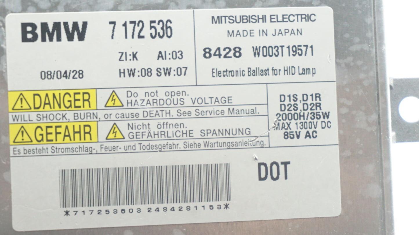 BMW 3 SERIES E90 XENON HEADLIGHT BALLAST MODULE 7172536