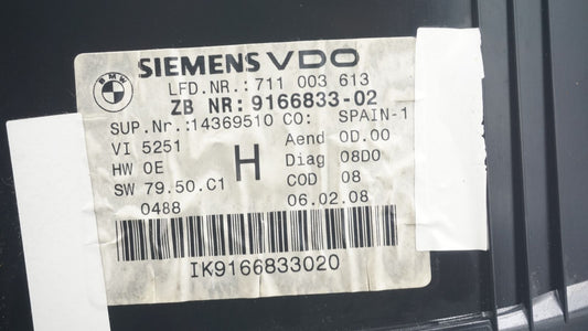 BMW 3 SERIES SPEEDO INSTRUMENT CLUSTER 9166833