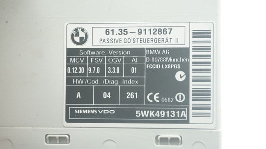 BMW 5 6 SERIES COMFORT ACCESS CONTROL MODULE 9112867