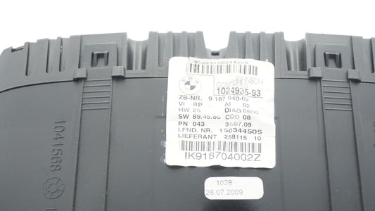 BMW E81 E82 E87 E88 1 SERIES INTRUMENT CLUSTER 9187040-02