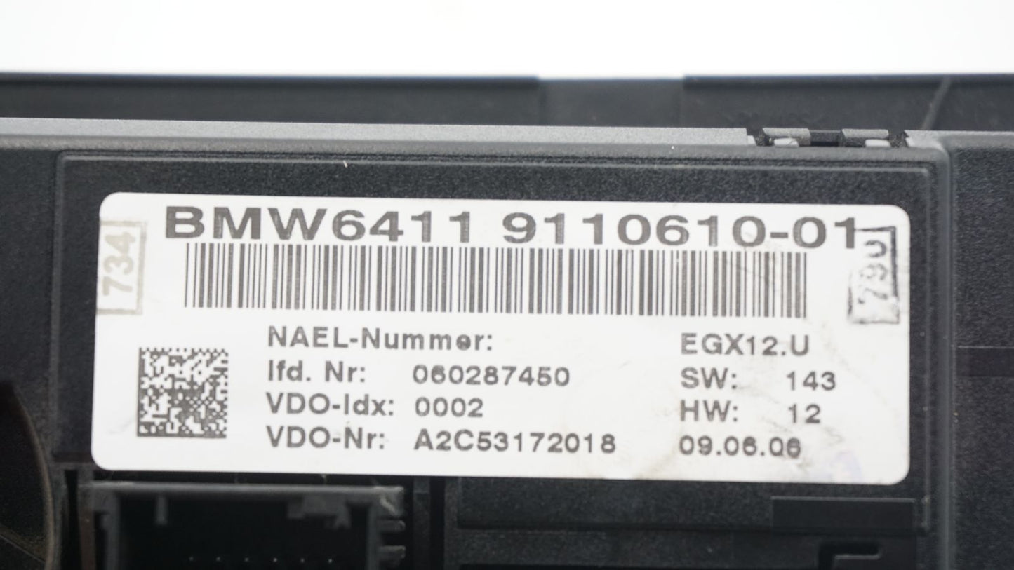 BMW 1 SERIES E82 E87 E88 PRE-LCI CLIMATE CONTROL PANEL 9110610 - LRI Autoparts