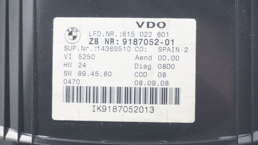 BMW E90 E92 E93 INTRUMENT CLUSTER 9187336