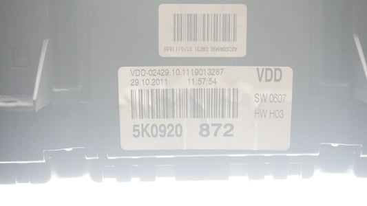 VOLKSWAGEN GOLF MK6 SPEEDOMETER DASH CLUSTER 5K0920872