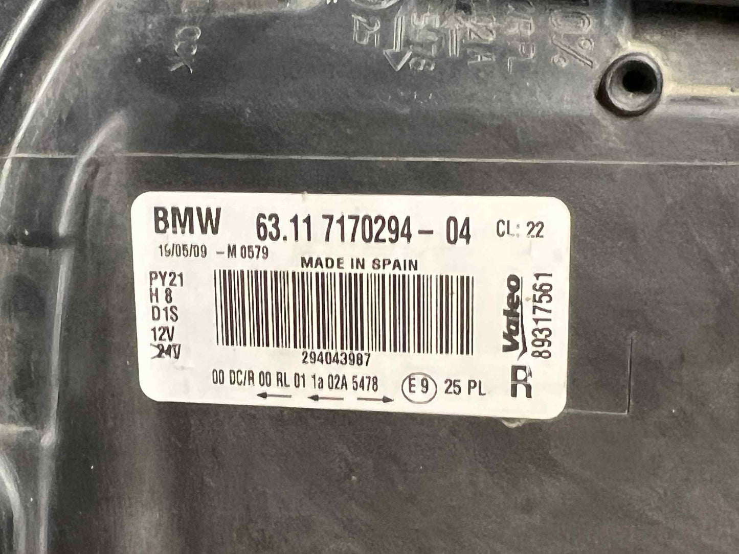 BMW 1 SERIES E82 E87 E88 RHS RIGHT XENON HEADLIGHT 7170294