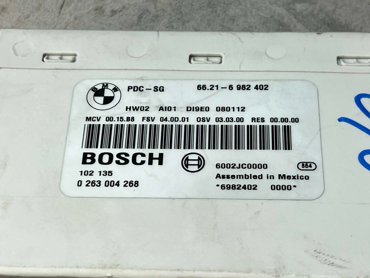 BMW 1 3 SERIES E82 E87 E90 E92 PDC PARKING DISTANCE CONTROL MODULE 6982402