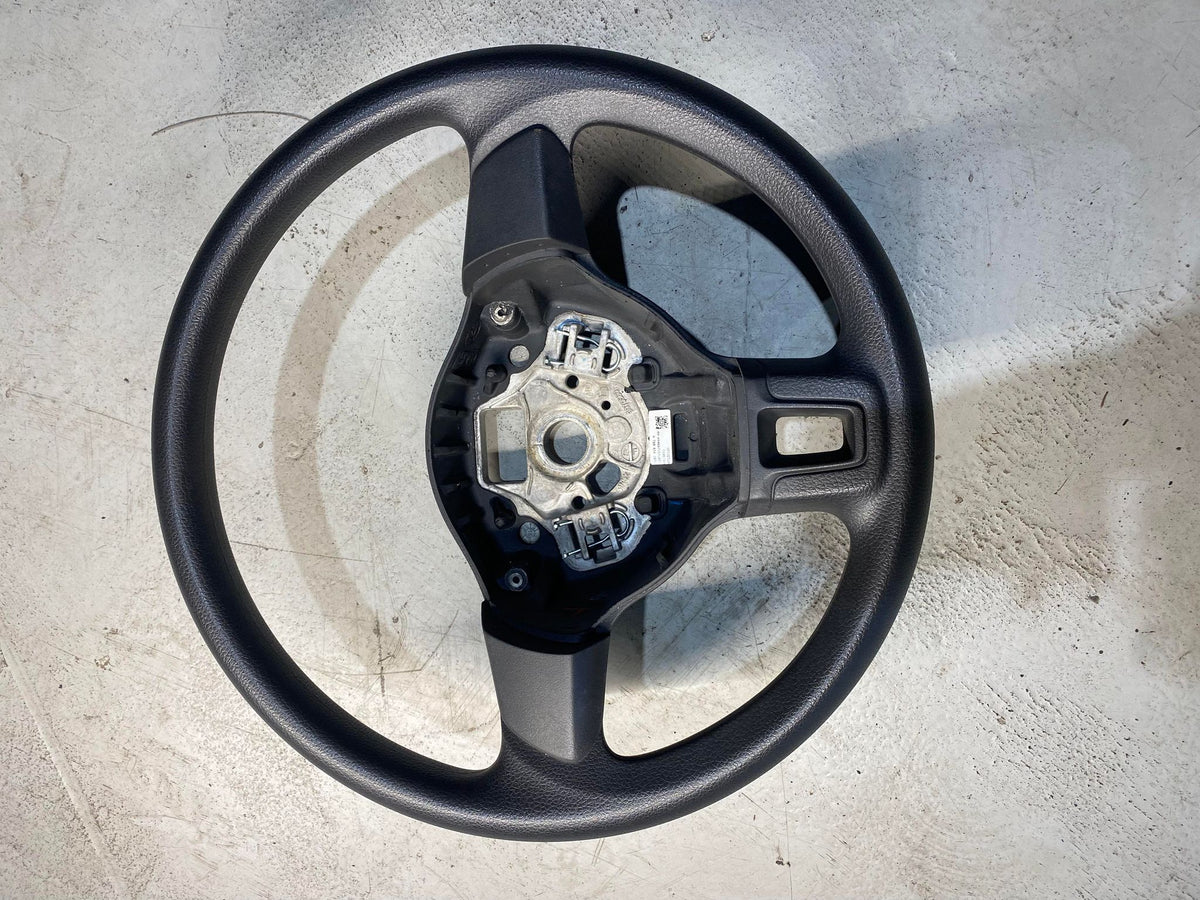 VOLKSWAGEN POLO 6R BLACK LEATHER STEERING WHEEL 6R0419091