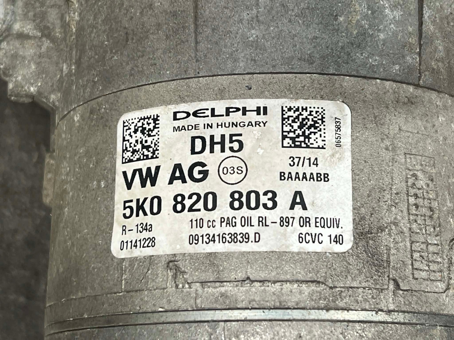 VW Audi Seat Skoda Air Conditioning Compressor - 5K0820803A