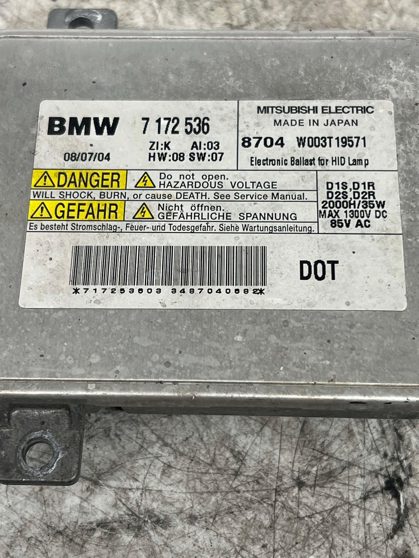 BMW 3 SERIES E90 XENON HEADLIGHT BALLAST MODULE 7172536