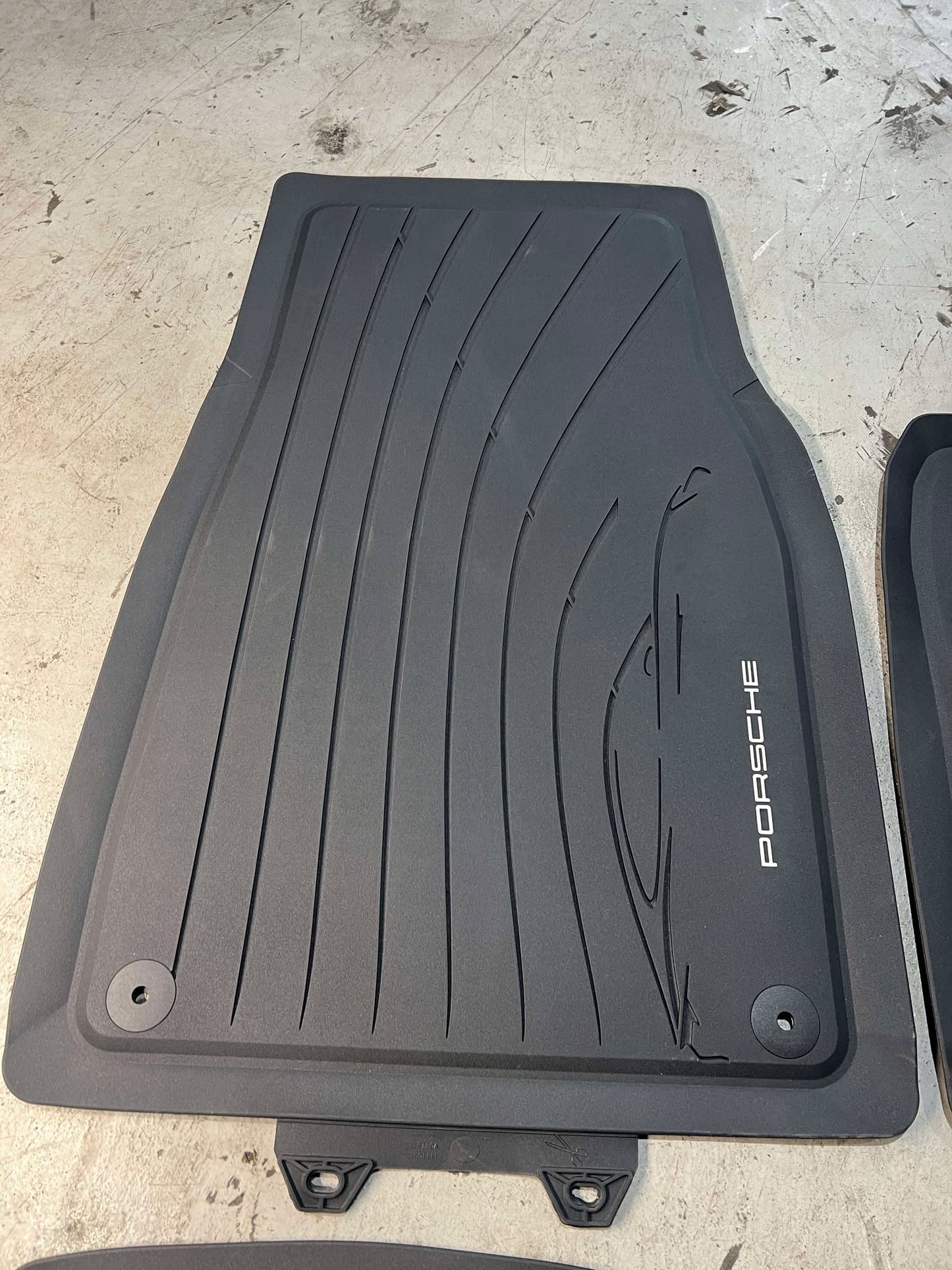 PORSCHE TAYCAN ALL WEATHER RUBBER FLOOR MAT SET 9J104480020