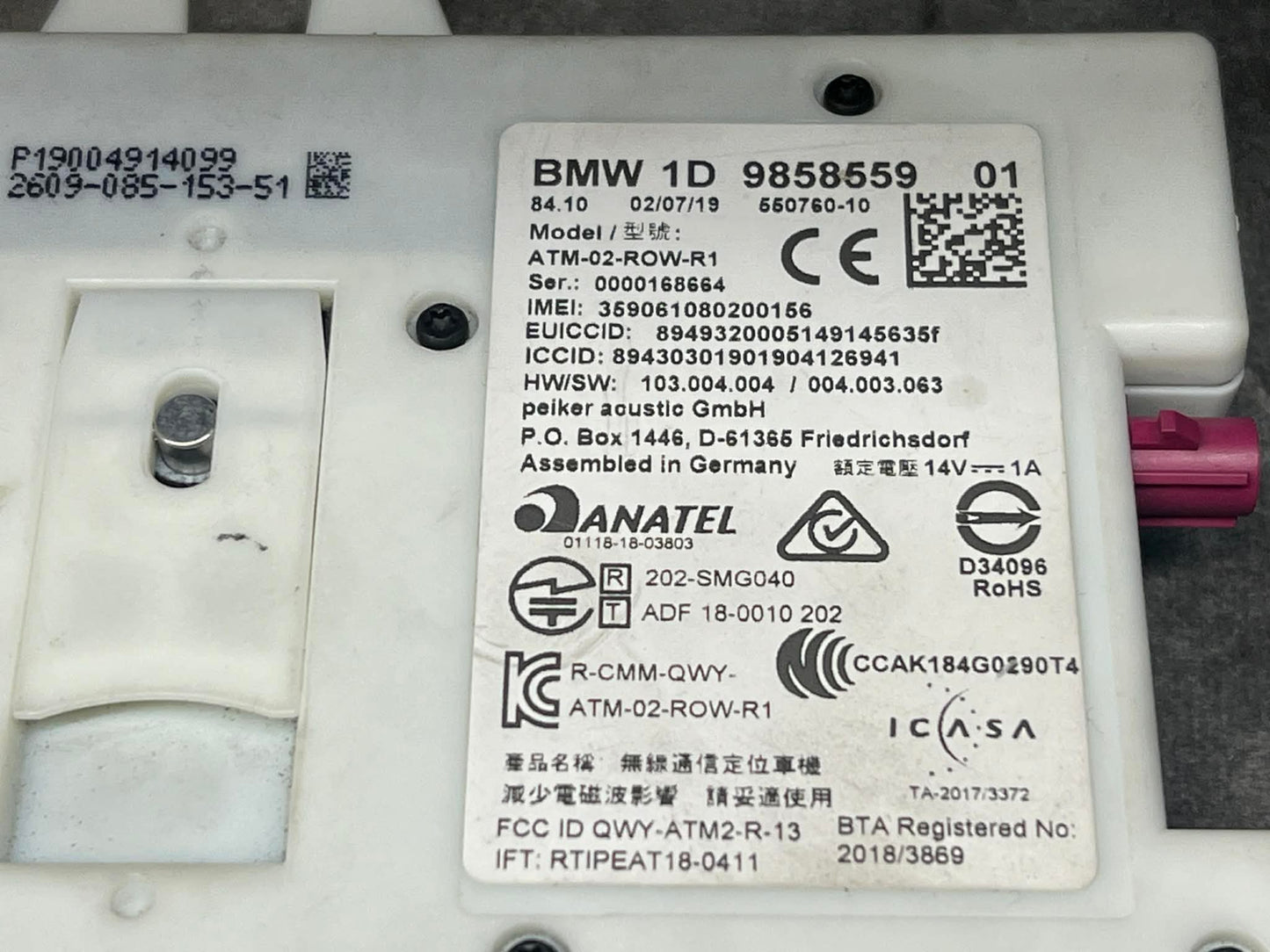 BMW Telematics / IDM Control Unit - 9858559