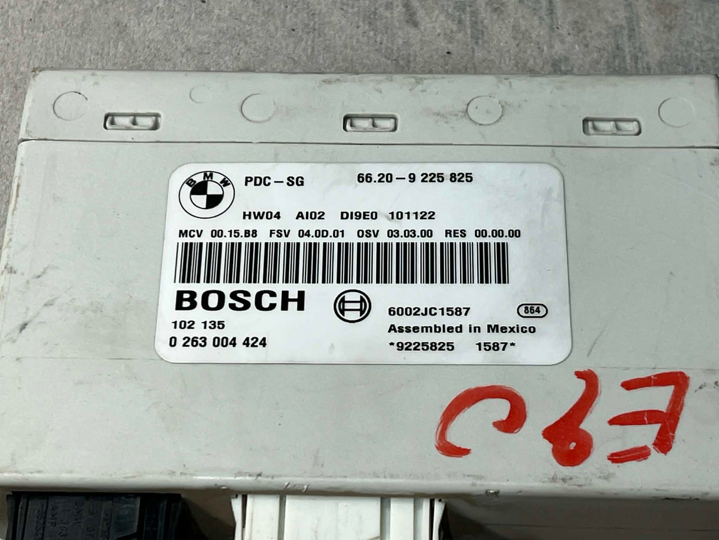 BMW 1 SERIES PDC PARK DISTANCE CONTROL MODULE 9225825