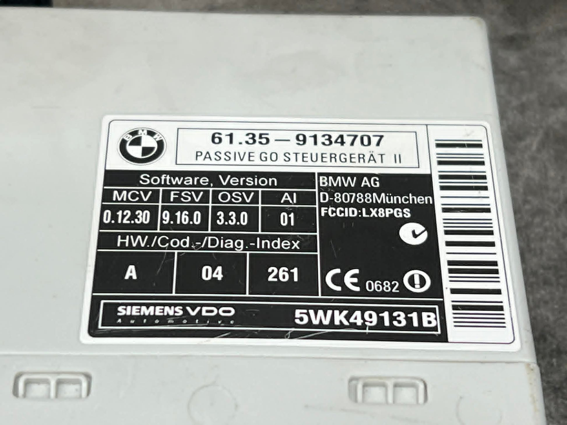 BMW E60 / E63 / E70 / E71 Comfort Access Passive Go Control Module - 9134707 (Used) - LRI Autoparts
