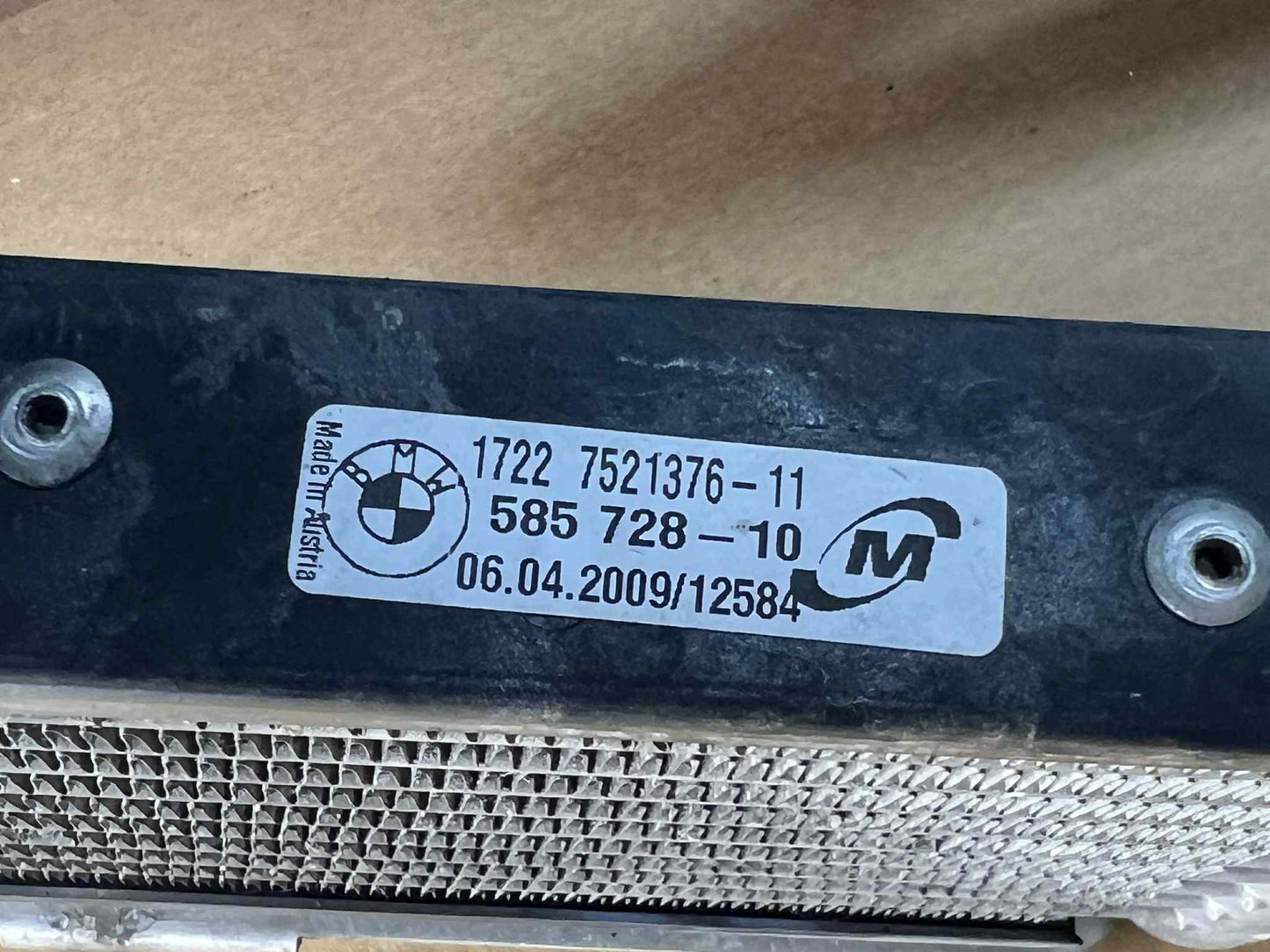 BMW 1 3 SERIES N55 N54 OIL COOLER 7564702