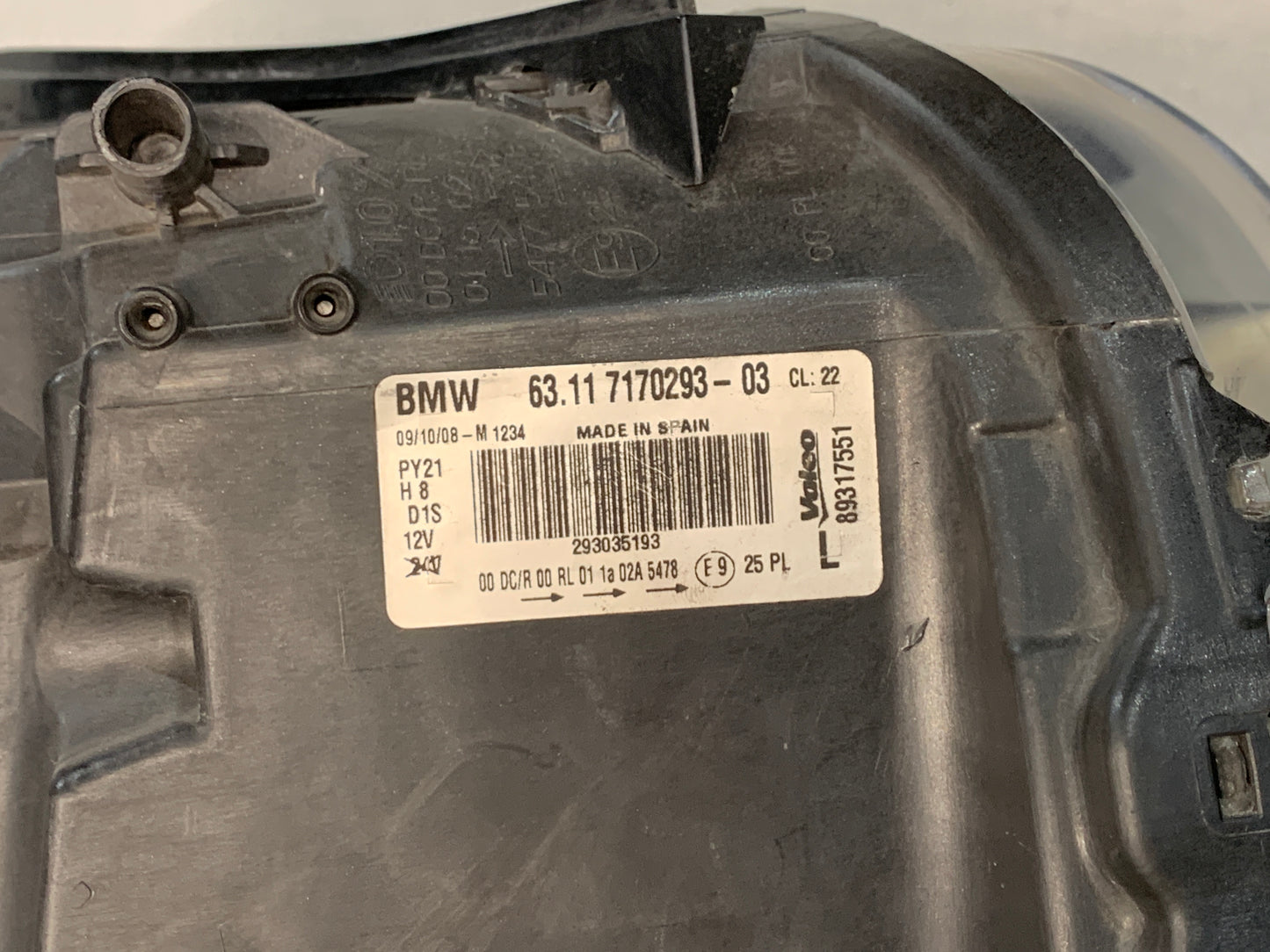 BMW 1 SERIES E82 E87 E88 LHS LEFT XENON HEADLIGHT 7170293