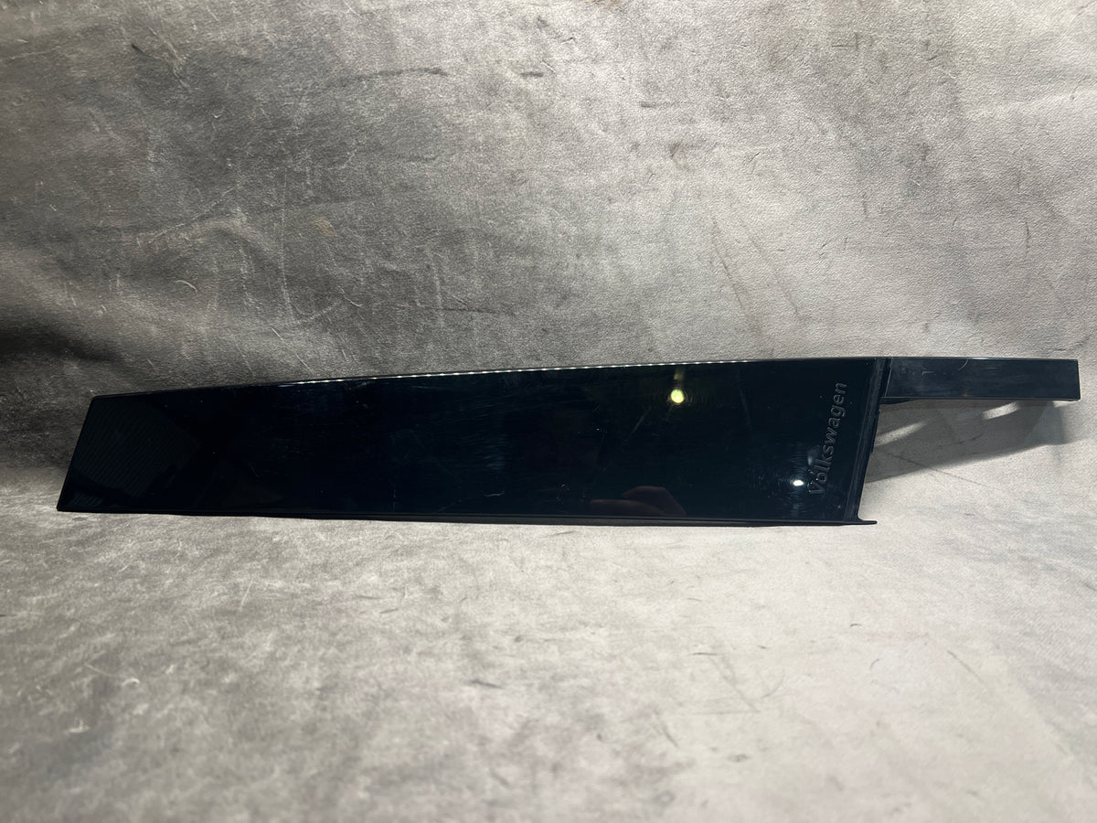 VW POLO AW MK6 5 DOOR FRONT RIGHT DOOR B PILLAR EXTERIOR TRIM COVER GLOSS BLACK 2G4837902
