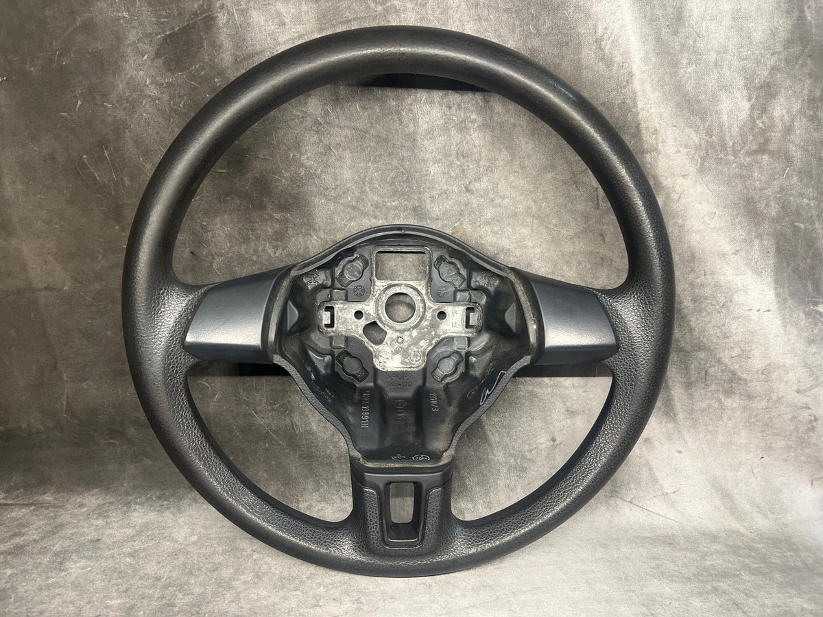 VW GOLF MK6 POLO 6R CADDY 3 SPOKE STEERING WHEEL BLACK 5K0419091H