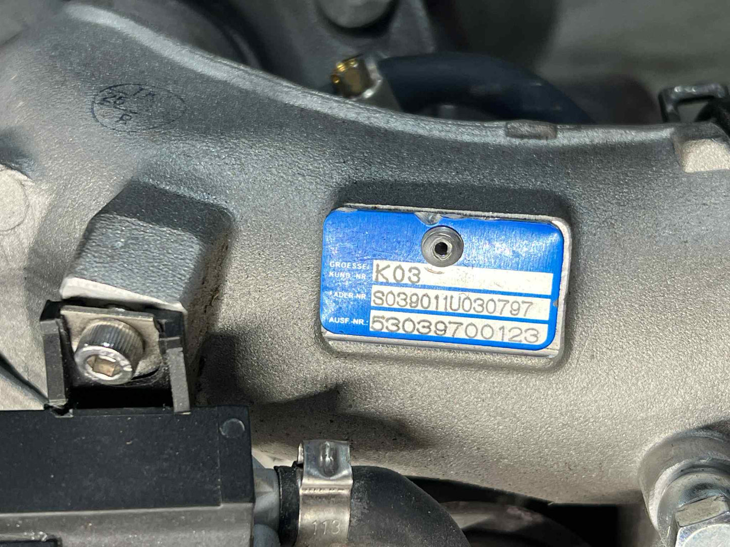 VOLKSWAGEN 1.8T CDAA BZB BYT K03 A3 PASSAT GOLF TT TURBOCHARGER