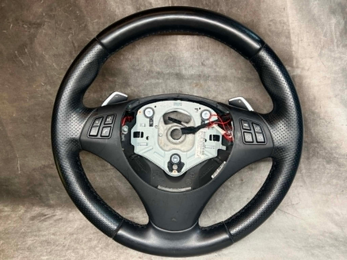 BMW 1 3 SERIES E81 E87 E90 E92 M SPORT LEATHER STEERING WHEEL WITH SHIFT PADDLES 6774958