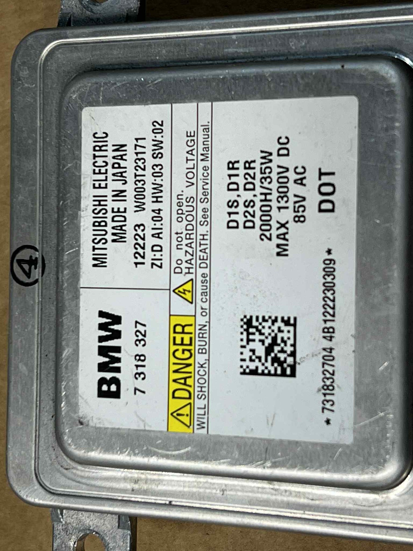 BMW 1 2 3 5 X F SERIES XENON HEADLIGHT BALLAST MODULE 7318327