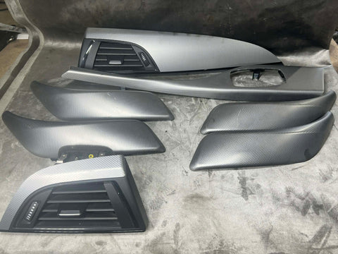BMW 1 2 SERIES F20 F22 TRIM SET SATIN SILVER ALUMINIUM HEXAGON 2010-2016