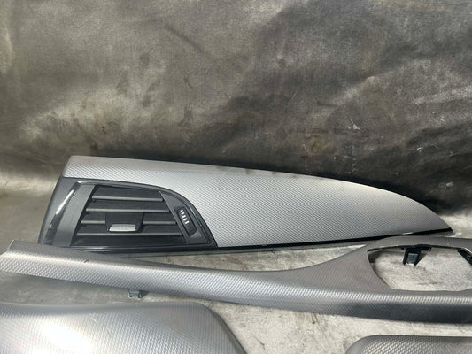 BMW 1 2 SERIES F20 F22 TRIM SET SATIN SILVER ALUMINIUM HEXAGON 2010-2016