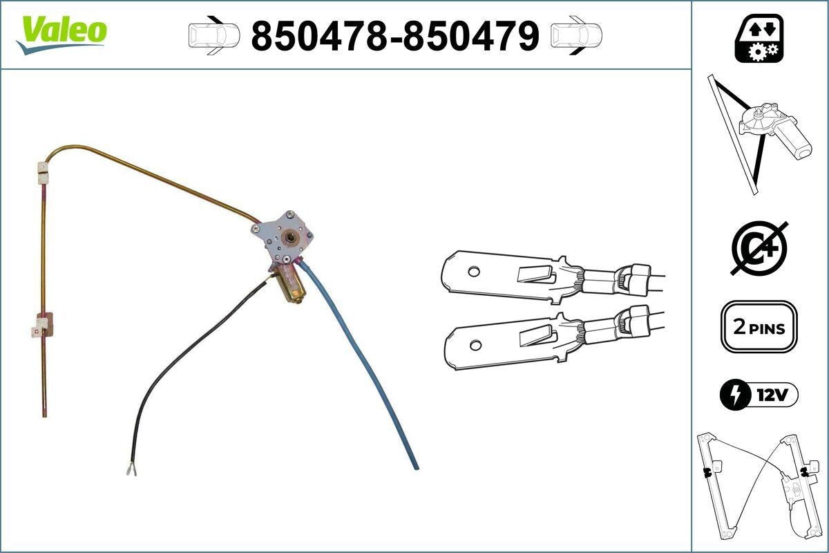 VALEO 850478 IVECO DAILY FRONT LEFT WINDOW REGULATOR 1989-2012