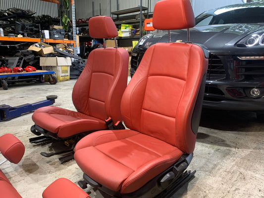 BMW 1 SERIES E82 COUPE CORAL RED COMPLETE INTERIOR