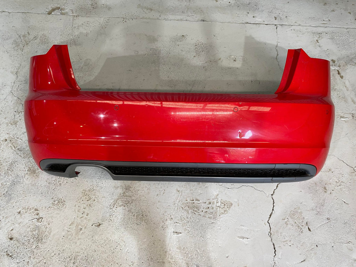 AUDI A3 8P 5DR REAR S-LINE BUMPER RED 8P4807511