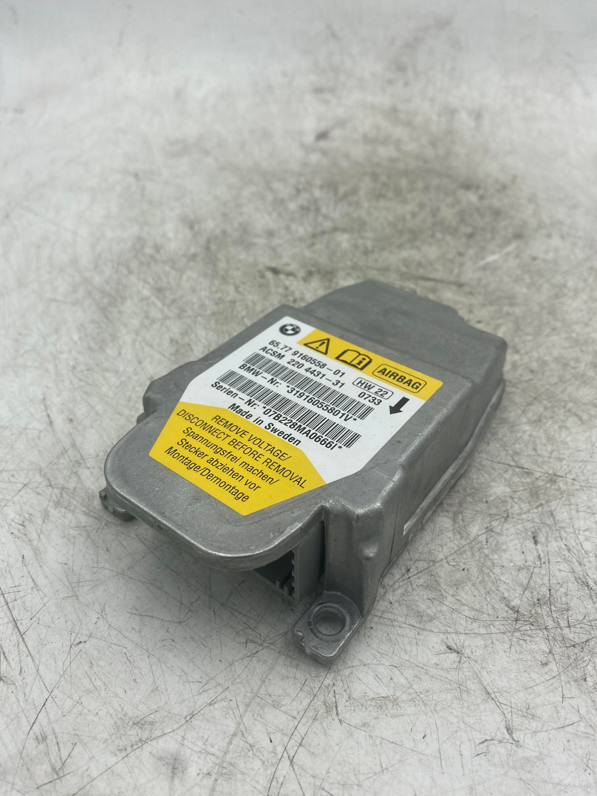 BMW 5 SERIES E60 AIRBAG CONTROL UNIT 9160558 - LRI Autoparts