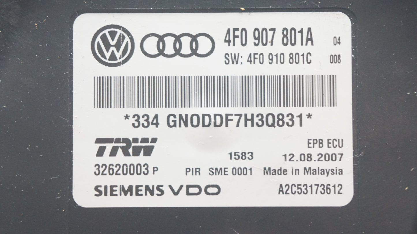 Audi A6 C6 ECU Electronic Park Brake 4F0907801A